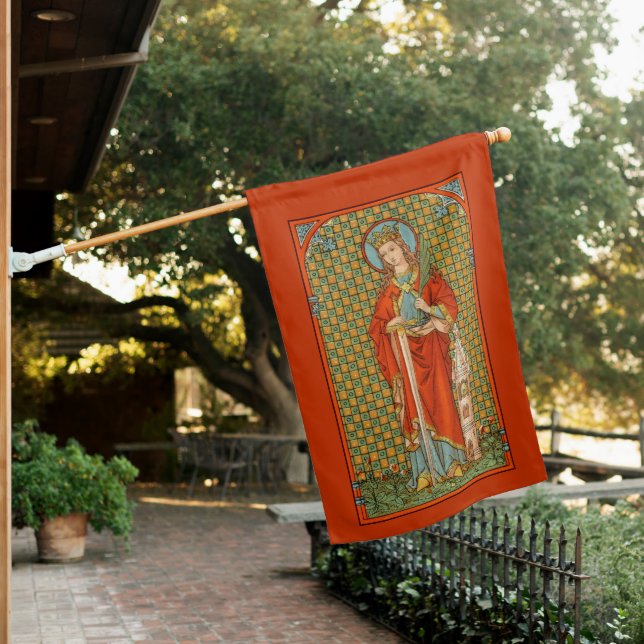 2-sided St. Barbara  (JP 01) House Flag (In SItu)