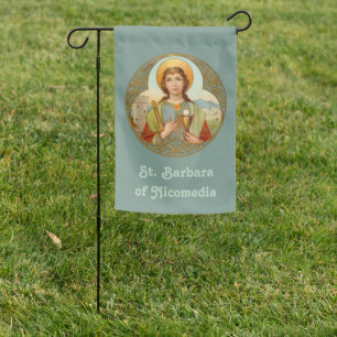2-sided St. Barbara of Nicomedia (BK 001)  Garden Flag
