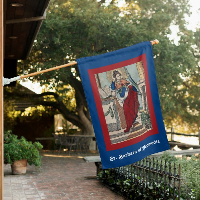 2-sided St. Barbara with Artillery (M 007) House Flag (In SItu)