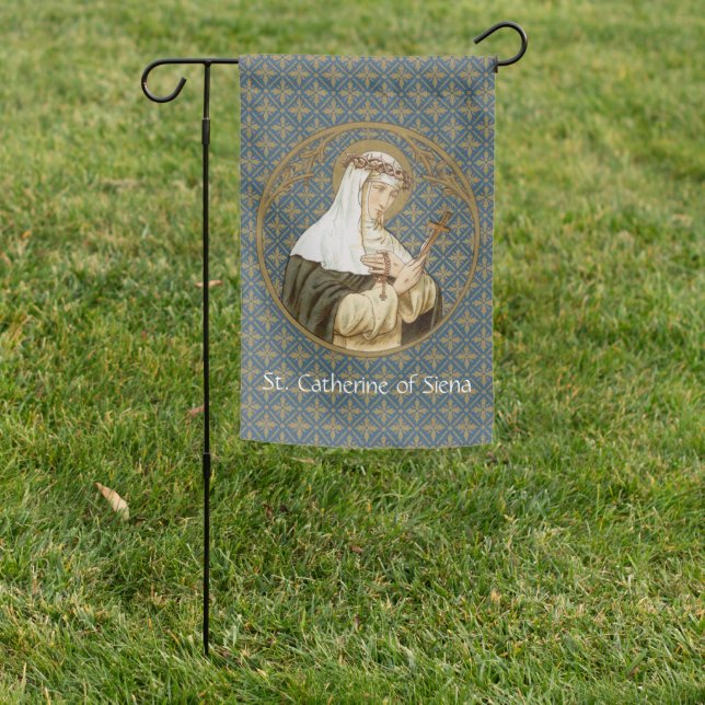 2-sided St. Catherine of Siena (BK 19) Garden Flag (In SItu)