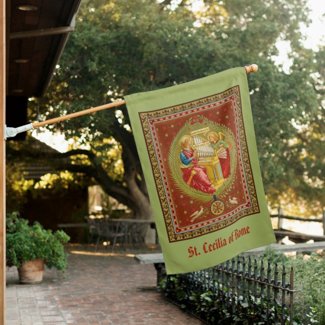 2-sided St. Cecilia of Rome (SNV 36) House Flag (In SItu)