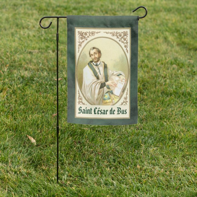 2-sided St. César de Bus (SLE 001)  Garden Flag (In SItu)