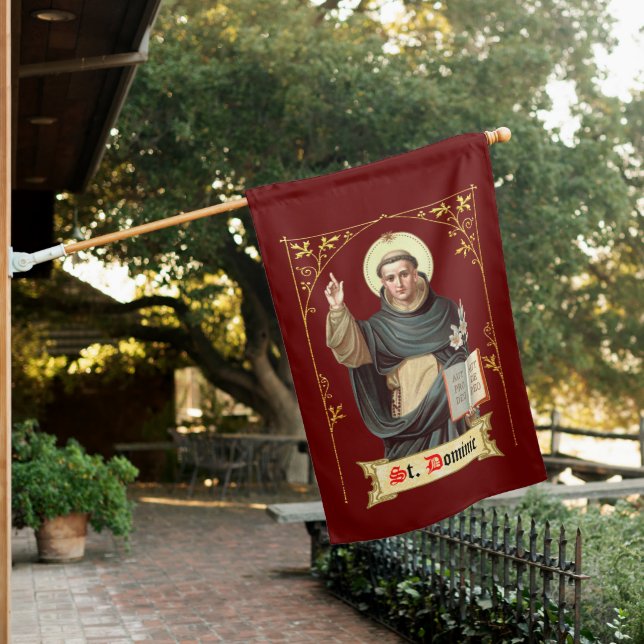 2-sided St. Dominic Preaching (BEN 002) House Flag (In SItu)
