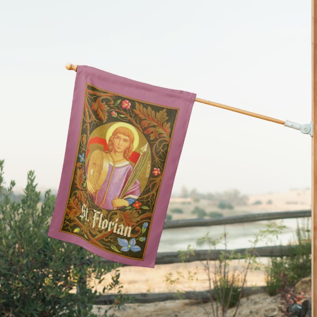 2-sided St. Florian of Lorch (PM 03) House Flag (Insitu (Back))