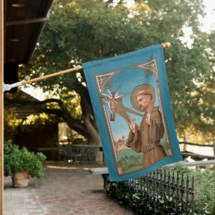 2-sided St. Francis of Assisi, Pater Seraphicus House Flag