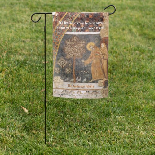 2_sided St Francis Preaching to the Birds M 62 Garden Flag