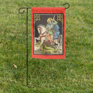 2-sided St. George on Horseback (BS 01) Garden Flag
