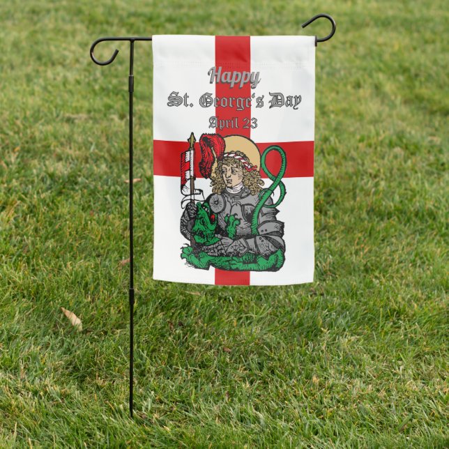 2-sided St. George's Day Garden Flag (Nuremberg) (In SItu)