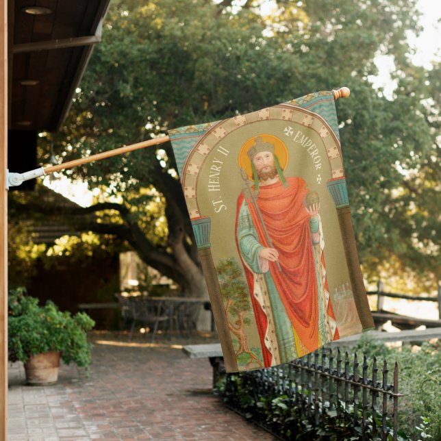 2-sided St. Henry II, Emperor (BBS 10) House Flag (In SItu)