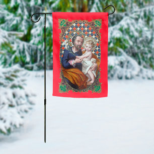 2-sided St. Joseph & Christ Child Christmas Garden Flag