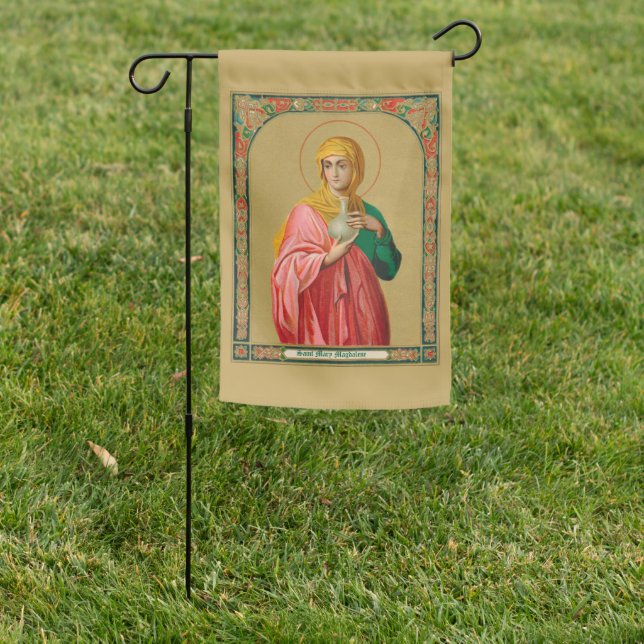 2-sided St. Mary Magdalene as a Myrrhbearer  Garden Flag (In SItu)