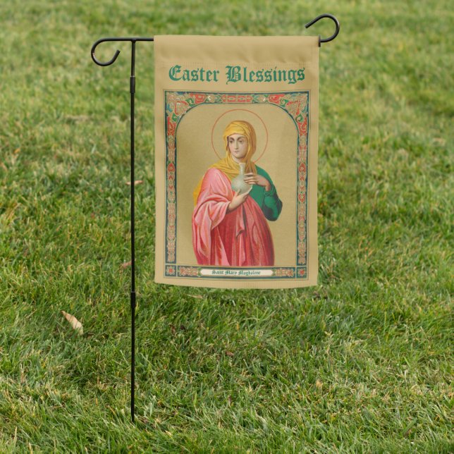 2-sided St. Mary Magdalene as Myrrhbearer Easter  Garden Flag (In SItu)