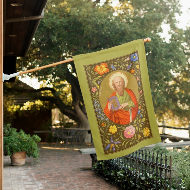 2-sided St. Paul the Apostle (PM 06) House Flag (In SItu)