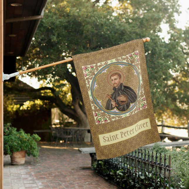2-sided St. Peter Claver (BK 058)  House Flag (In SItu)