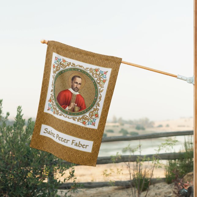 2-sided St. Peter Faber (BK 051) House Flag (Insitu (Back))