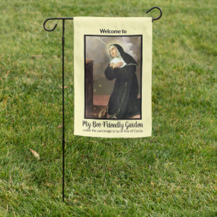 2-sided St. Rita of Cascia and Her Bees (M 066) Garden Flag