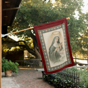 2-sided St. Rita of Cascia (M 015) House Flag