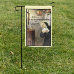 2-sided St. Rita With Bees And Partial Stigmata Garden Flag at Zazzle
