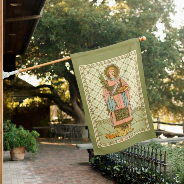 2-sided St. Stephen the ProtoMartyr (RLS 17) House Flag (In SItu)