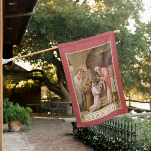 2_sided St Tarcisius Receiving the Eucharist House Flag