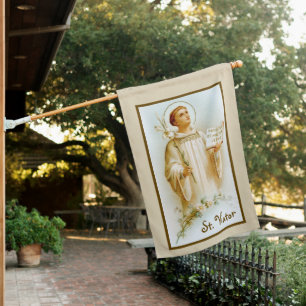2-sided St. Viator of Lyon the Catechist (BF 02) House Flag