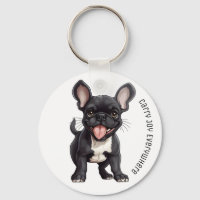 2 sided With custom text, Frenchie puppy