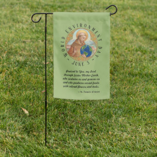 2-sided World Environment Day & St Francis Garden Flag