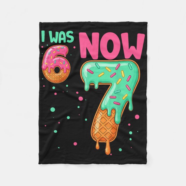 2 Sides 67 I Was 6 Now 7 Front And Ck  Fleece Blanket (Front)