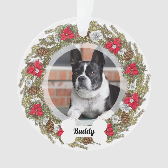 2-sides Pet Memorial Christmas Ornament (Front)