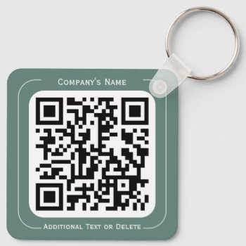 2 Sides Your Logo   Qr Code Simple Business Office Keychain by HappyDots at Zazzle
