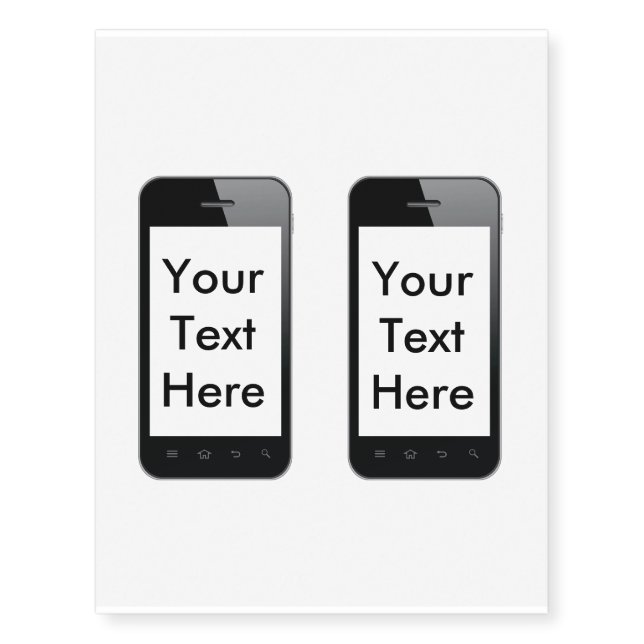 2 Smartphone Temporary Tattoos (Front)