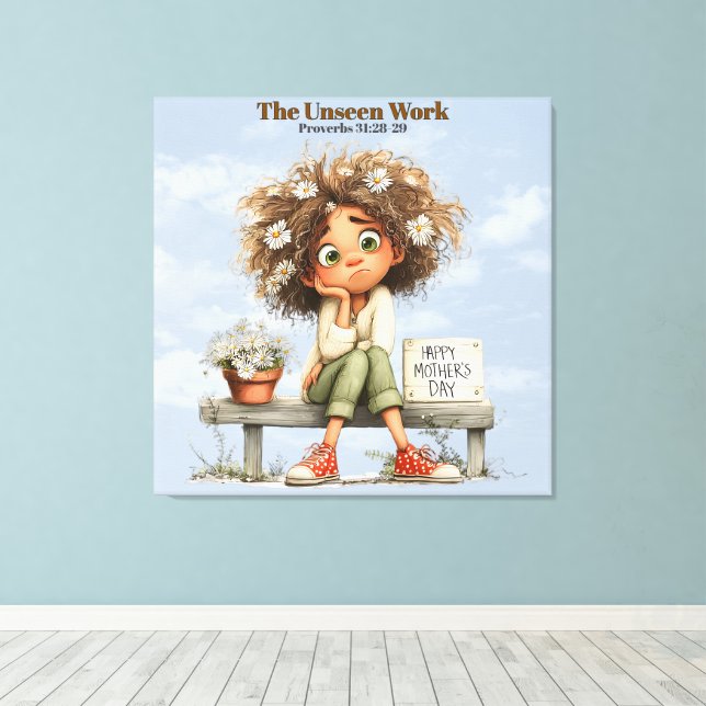 #2 Special Mom (Keepsake) Canvas Print (Insitu(Wood Floor))