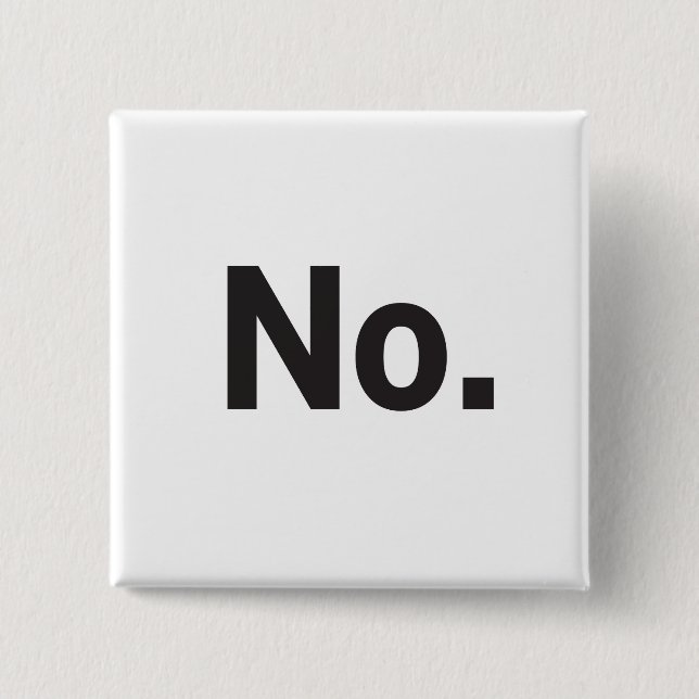 2" Square Button: No. Button (Front)
