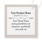 2" Square Hang Tags with String with Company Logo