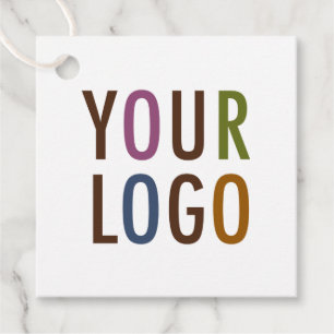 2" Square Retail Hang Tags with String Custom Logo