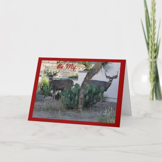 2 Stags Valentine Card (Front)