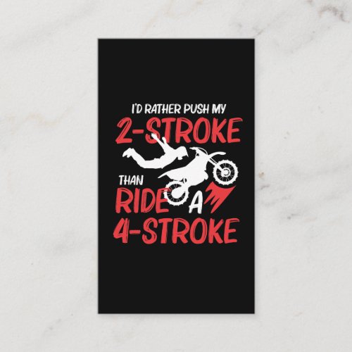 2 Stroke MX Motocross Dirt Bike Rider supercross Business Card