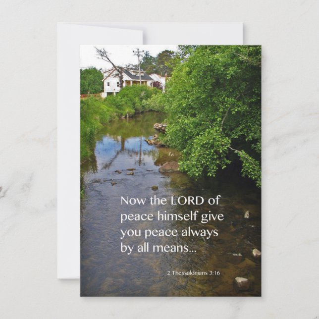 2 Thessalonians 3:16 Blank Photo Note Card (Front)