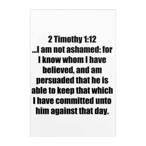 2 Timothy 112 KJV Bible Verse Acrylic Print