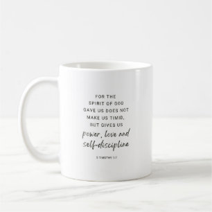 2 Timothy 1:7 Bible Verse Mug