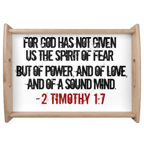 2 Timothy 17 Bold Verse Serving Tray