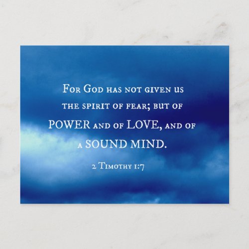 2 Timothy 17 For God has not given Postcard