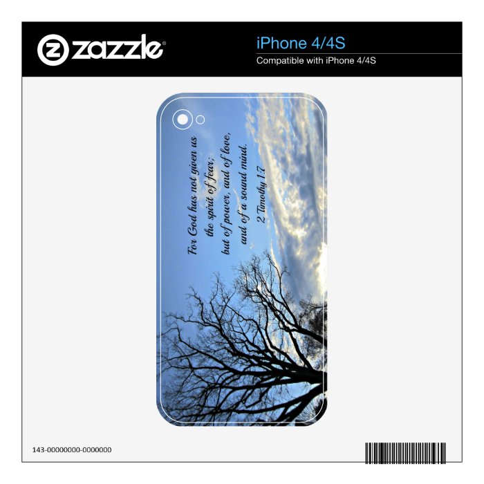 2 Timothy 17 For God has not given us the spirit Decals For The iPhone 4S