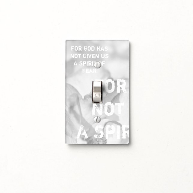 2 Timothy 1-7 For God Light Switch Cover (In Situ)
