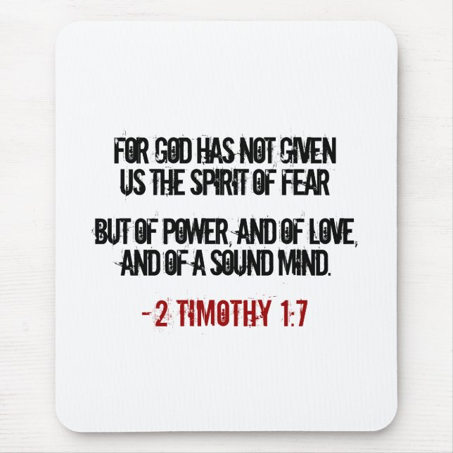 2 Timothy 1:7 gifts Mouse Pad (Front)