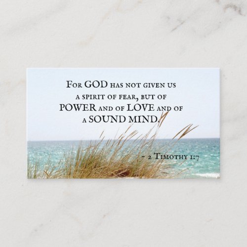 2 Timothy 17 God has not given a spirit of fear Business Card