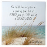2 Timothy 1:7 God Has Not Given A Spirit Of Fear, Ceramic Tile at Zazzle