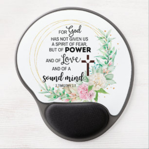 2 Timothy 1:7 God has not given a spirit of fear Gel Mouse Pad