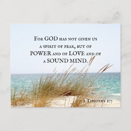 2 Timothy 17 God has not given a spirit of fear Postcard