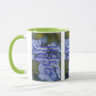 2 Timothy 1:7 KJV Bible Scripture Pic Two-Tone Mug